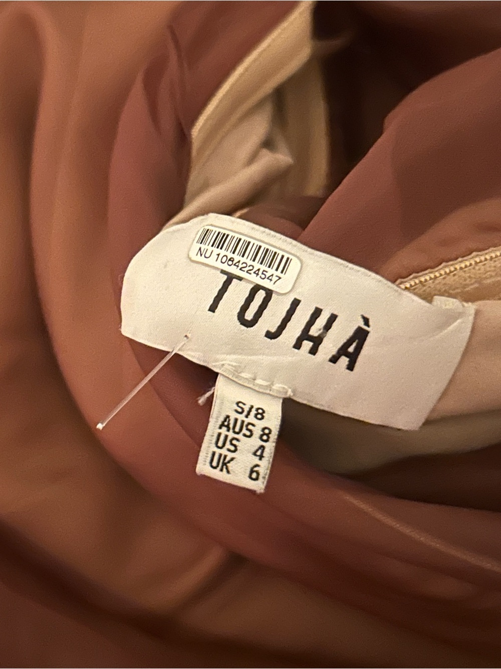 Tojha Sheer Rust-Brown Layered Maxi Dress - Picture 4 of 4